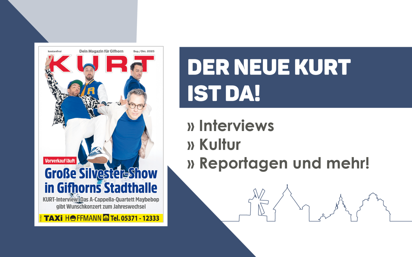 15 Jahre Kaufhaus Aller, Siegerin im Balkon-Wettbewerb, Interview mit Maybebop für die Stadthalle-Silvestershow – Der neue KURT ist da