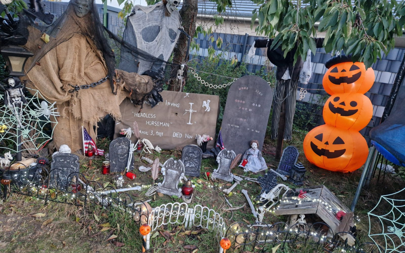 Friedhof der Haustiere: Bei Manuela Zajonz in Triangel herrschen an Halloween die Skelette