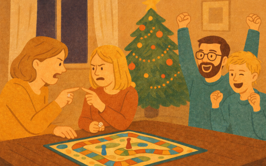 Über Hogwarts und Würfel: In seiner Kolumne blickt unser Autor Malte Schönfeld auf Brettspiel-Traditionen an Heiligabend